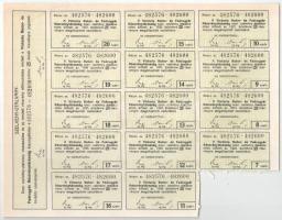 Budapest / Újpest 1923. "A Victoria Bútor és Faárugyár Részvénytársaság" 25db részvénye eg...