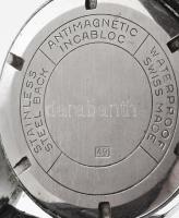 Mechanikus karóra, Onsa, 17 köves, kopott bőr szíjjal és üveglappal, d: 3,4 mm, működik