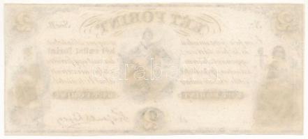 1852. 2Ft "Kossuth bankó", "B" sorozat, kitöltetlen T:AU,XF Hungary 1852. 2 Fori...