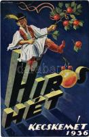1936 Kecskemét, Hirös Hét reklám s: Imre Gábor (vágott / cut)