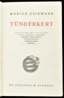 Móricz Zsigmond: Tündérkert. Történelmi regény a XVII. század elejéről. Báthory Gábor fejedelemsége. Bethlen Gábor ifjúkora. Bp., 1939, Athenaeum, 2 sztl. lev.+468 p. Aranyozott gerincű egészvászon-kötésben.