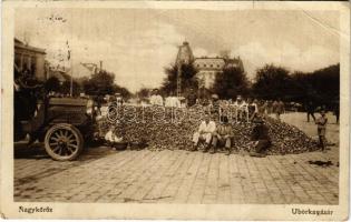 1933 Nagykőrös, Uborka vásár, piac, teherautó. Németh Sándor kiadása (fa)