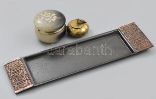 3 db réz és egyéb dísztárgy