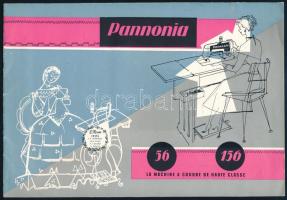 Pannonia varrógépek képes ismertetője, francia nyelven, 16p