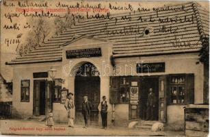 1910 Bercel (Nógrád), Fogyasztási és értékesítő szövetkezet saját háza, fűszer és vegyesáru osztály üzlete és saját kiadása (r)