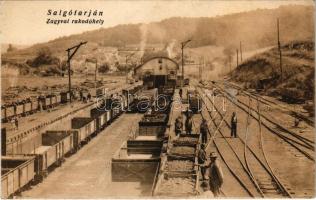 Salgótarján, Zagyvai rakodóhely szénrostája, iparvasút. Friedler Samu kiadása