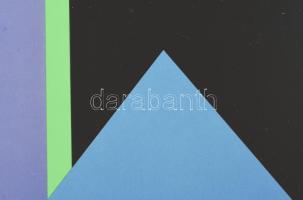 Georg Karl Pfahler (1926-2002): Geometrikus kompozíció (cím nélkül). Szitanyomat, papír, jelzett. Ge...