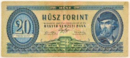 1947. 20Ft "C 236 014462" T:F,VG Adamo F10