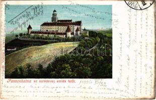1906 Pannonhalma, Győrszentmárton; Az ezredéves emlék felől (EK)