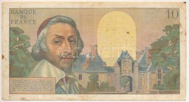 Franciaország 1960. 10Fr T:F fo., tűlyukak, kis anyaghiány France 1960. 10 Francs C:F spotted, pin h...