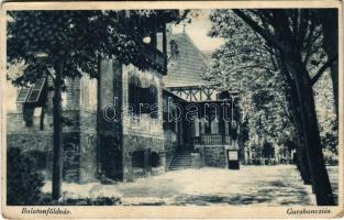 1938 Balatonföldvár, Garaboncziás szálloda. Gerenday Gyula kiadása (Rb)