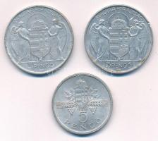 1943. 5P Al "Horthy Miklós születésének 75. évfordulójára" (2x) + 1945. 5P Al "Parlam...