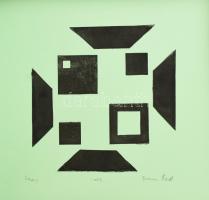 Szerencs 31. grafikai mappa: Geometrikus-absztrakt alkotások, klf. alkotóktól, össz. 31 db mű. Klf. ...