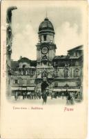 Fiume, Rijeka; Torre civica / Stadtthurm / town tower, pharmacy