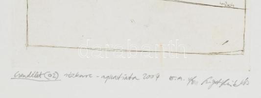 Ligeti Miklós (1982-): Csendélet, 2003. Rézkarc, akvatinta, papír, jelzett, művészpédány E.A. V/VIII...