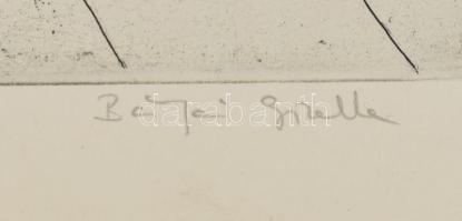 Bányai Gizella (1946-): Kiskőrös várossá lett (1822 dec. - 1972 dec.). Rézkarc, papír, jelzett, 29,5...