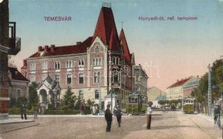 Temesvár Hunyadi street with trams (Rb)