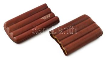 Agme svájci bőr szivartartó, 4 helyes, 16x9 cm