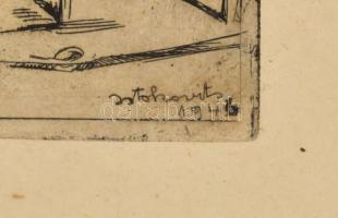 Istókovits Kálmán (1898-1990): A felrobbantott Ferenc-József híd (Szabadság híd), Budapest, 1946. Ré...