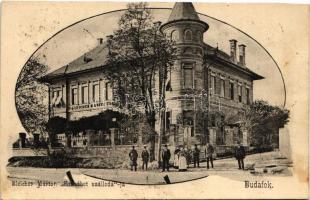 1903 Budapest XXII. Budafok, Bleicher Márton féle Hotel Erzsébet szálloda + "Szentirmay Tibor Gyula tulajdonos" pecsétje a hátoldalon (fl)