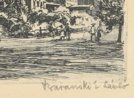 Baranski Emil László (1877-1941): Keleti pályaudvar, Baross tér, Budapest. Rézkarc, papír, jelzett. ...