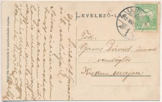 1912 Budapest IV. Újpest, Árpád út, villamos, cukrászda, szálloda, gyógyszertár, üzletek, lovaskocsi...