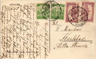 1924 Siklós, Göntér kastély. Feller Mariska kiadása