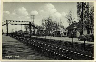 1934 Alsógöd (Göd), vasútállomás, gyalogos felüljáró híd (fl)