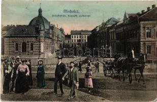 1909 Miskolc, Erzsébet tér, Kossuth szobor. Montázs (EK)
