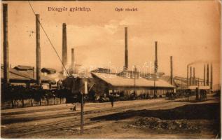 1912 Diósgyőr (Miskolc), gyártelep gyári részlete, iparvasút. Czeglédy J. kiadása (EK) + "DIÓSGYŐR-VASGYÁR BORSOD VM"
