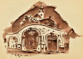 Kaubek Péter (1942-) Vegyes grafikák, linómetszetek, 48 db, vegyes méretben