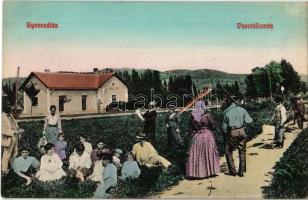 Gyenesdiás, vasútállomás. Balatoni Szövetség kiadása