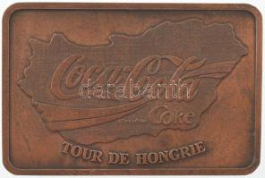 ~1993-1998. "Coca Cola - Tour de Hongrie" bronz plakett műanyag tokban (71x47mm) T:XF,VF