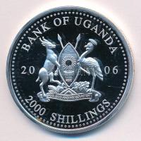 Uganda 2006. 2000Sh Ag "A labdarúgás halhatatlanjainak csarnoka - Brazília 2000-es évek / Ronal...