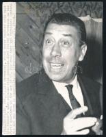 1971 Fernandel (1903-1971) francia színész MTI sajtófotó, 18×14 cm