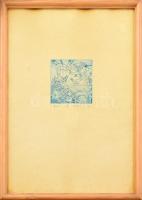 Kolozsvári Grandpierre Miklós (1950-): Harmat. Színes rézkarc, papír. Jelzett, számozott (43/100). Üvegezett fakeretben. 10×9,5 cm