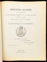 Részletes jelentés az 1875. évre, az állami háztartás, az állami vagyon kezelése körül szerzett szám...