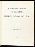Az 1865-dik évi december 10-dikére hirdetett Országgyülés képviselőházának irományai. Hiteles kiadás. Pest, 1866, Emich Gusztáv, VI+(2)+112 p. Korabeli félbőr-kötésben, sérült gerinccel.