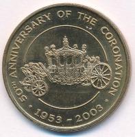 Nagy-Britannia 2003. "A koronázás 50. évfordulója" bronz emlékérem (32mm) T:AU Great-Britain 2003. "50th Anniversary of Coronation" bronze commemorative medallion (32mm) C:AU