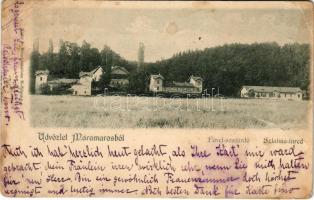 1899 (Vorläufer) Szlatinafüred, Slatina (Aknaszlatina, Máramaros); Pável sósfürdő. Divald, Mayer és Berger tulajdona / spa (fa)