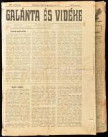 1907 Galánta, Galánta és Vidéke és más felvidéki napilapok számai egybe kötve