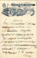 1913 Miskolc, Borsod-Miskolci-Gőzmalom Részvénytársaság, díszoklevél, magyar címer. Art Nouveau (szakadt / tear)