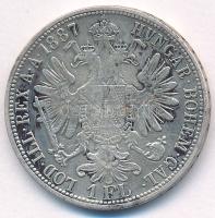 Ausztria 1887. 1Fl Ag "Ferenc József" T:VF Austria 1887. 1 Florin Ag "Franz Joseph&qu...