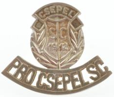 ~1980. "Pro Csepel SC" hátoldalán jelzett Ag jelvény műanyag tokban (0.925/3,33g) T:AU patina