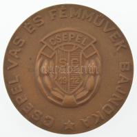 ~1980. "Csepel Vas és Fémművek Bajnoka - Csepel SC" bronz emlékérem (59mm) T:AU patina