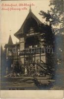 Ótátrafüred, Alt-Schmecks, Stary Smokovec (Magas-Tátra, Vysoké Tatry); József főherceg villa. F. Gy. F. 1903. photo (fl)