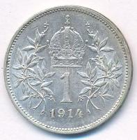 Ausztria 1914. 1K Ag "Ferenc József" T:AU Austria 1914. 1 Corona Ag "Franz Joseph&quo...