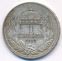 1912KB 1K Ag "Ferenc József" T:XF patina Adamo K5.1
