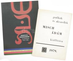 2 db kiállítási katalógus: Misch Ádám kiállítása grafikák és akvarellek. Bp 1979. Ferencvárosi pincetárlat + Jakovics Amerikában festmények 1969-1989 Kiállítási katalógus 2002