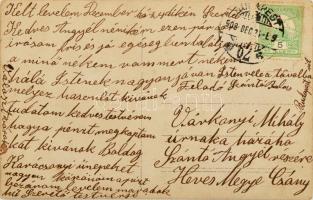 1908 Újpest csendőrörs fotólap 14x9 cm